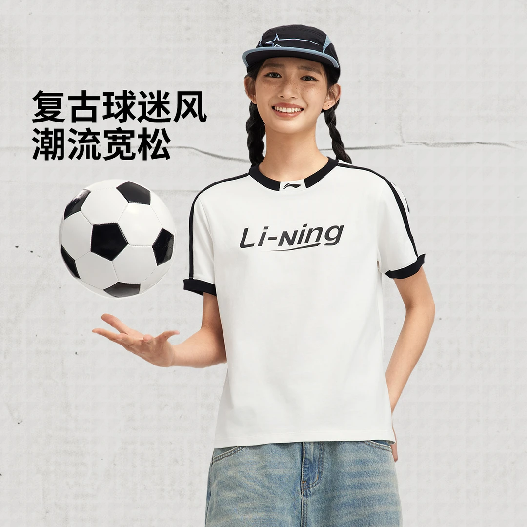 【2025新品】李宁运动生活系列女子短袖文化衫AHSVB44