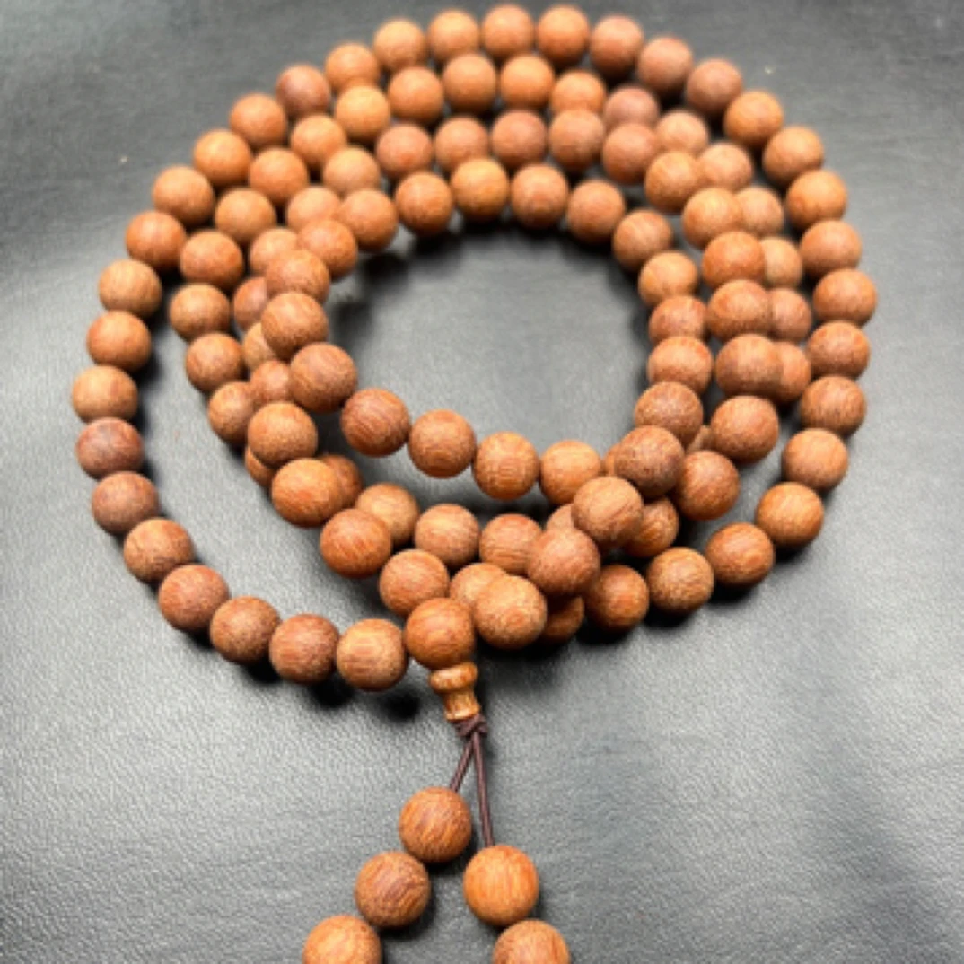 降真香0.8圆珠108颗金丝蜜结明黄油贵州料