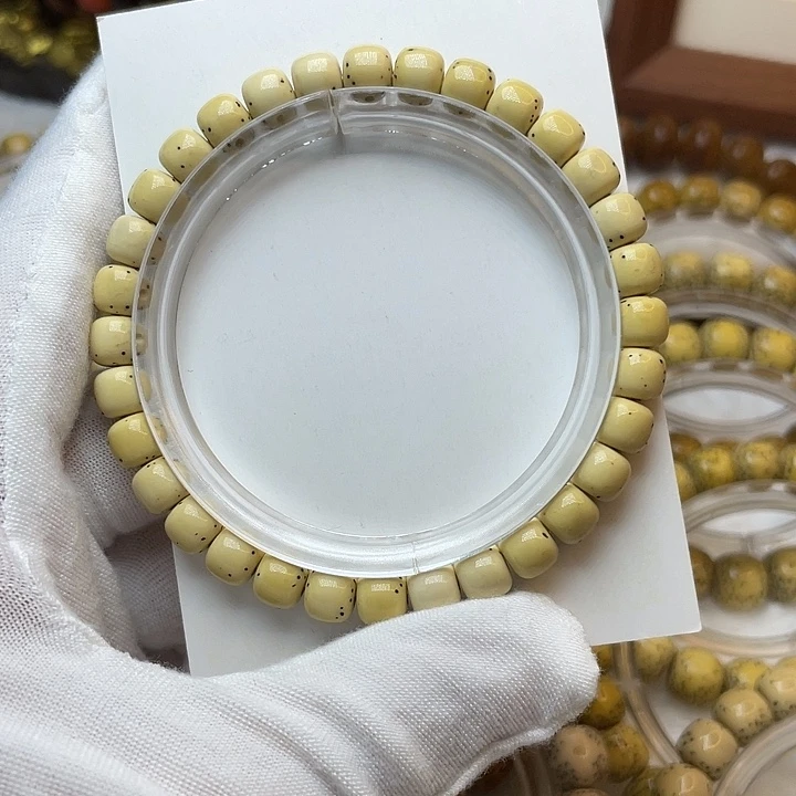 手串星月菩提原白7打好底通体