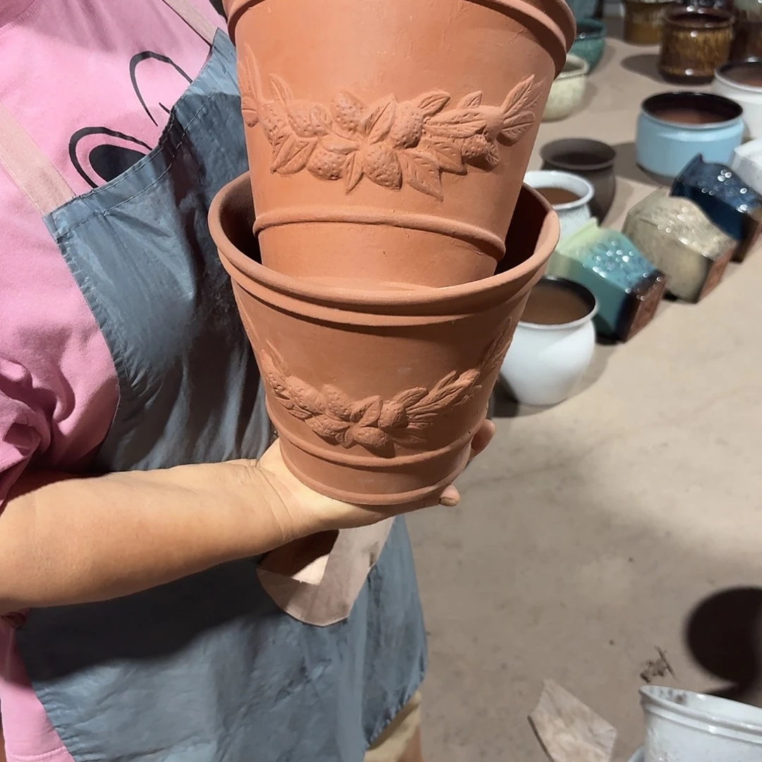 紫砂花盆口20高18