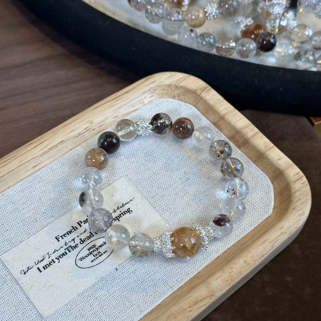 【绿幽灵奶盖 388 】天然水晶原创小众设计