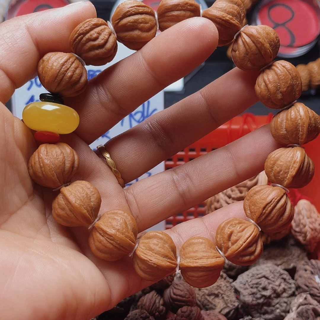 桃核手串如*秦岭龙纹桃核