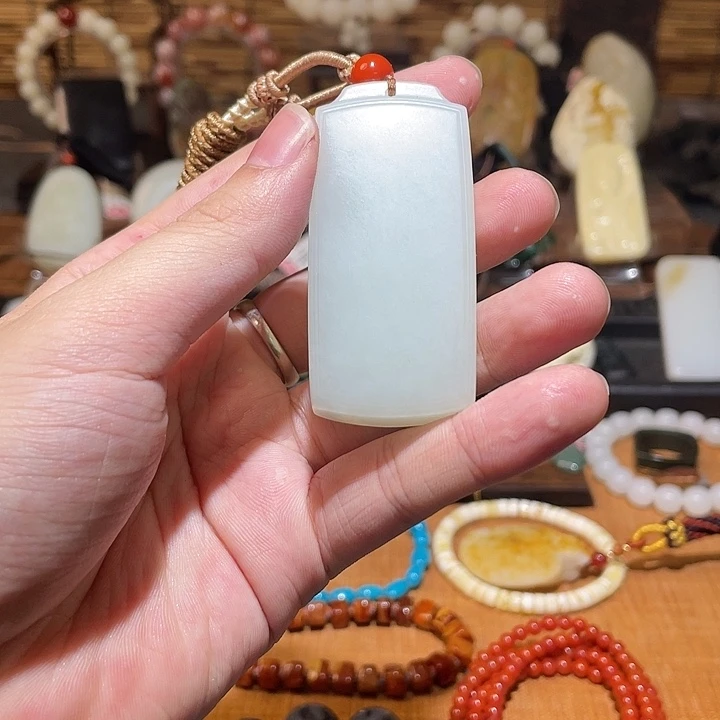 颈饰未镶嵌和田玉简*吊坠lx