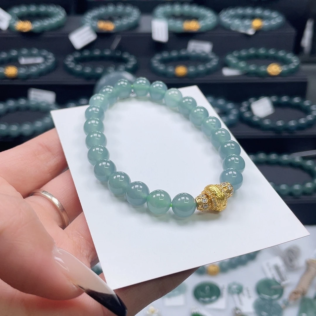 翡翠银S925镶嵌手链