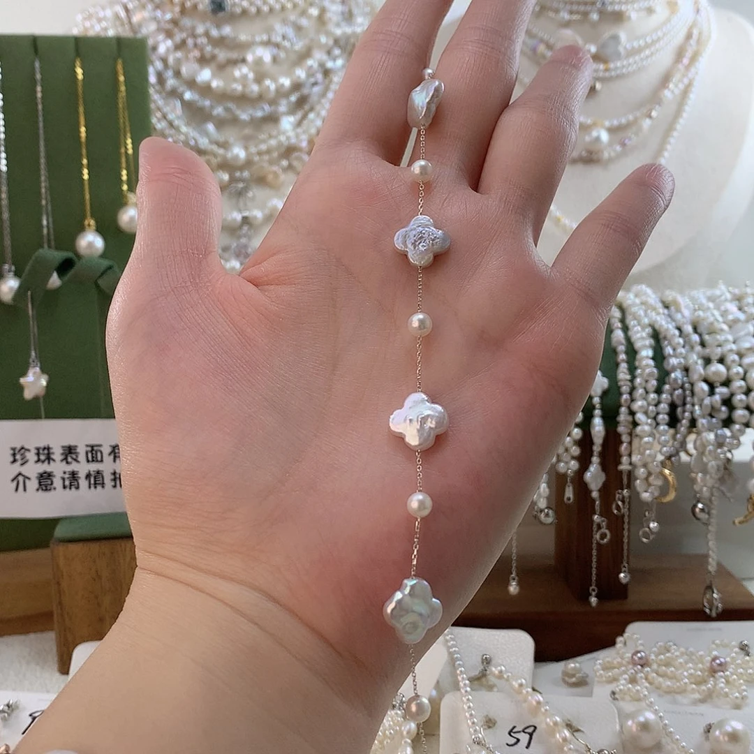 手绳淡水珍珠银S925镶嵌