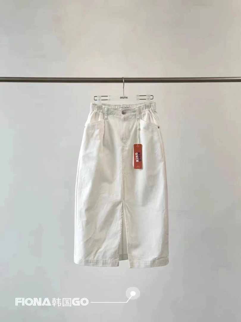 路一.韩国 Seoul代购  erume 牛仔棉半身裙 L25030802