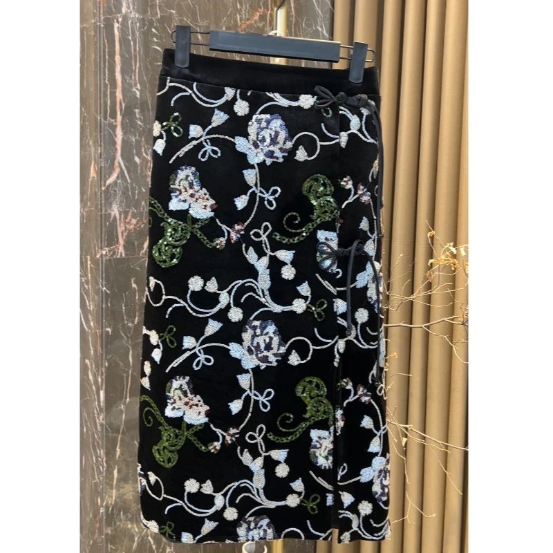 芙娜妮新款设计感小众时尚显瘦半身裙F2510004B