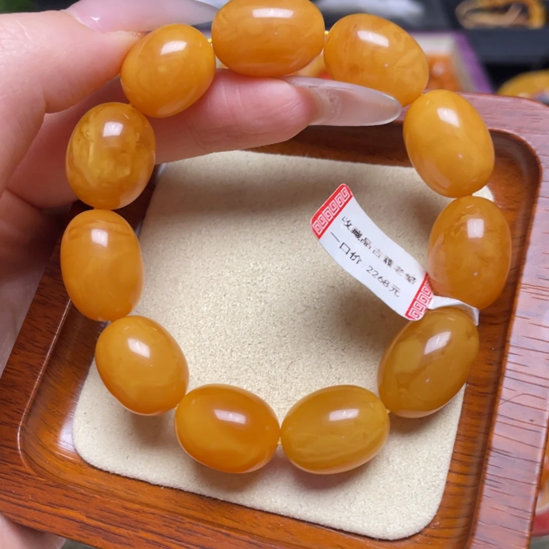 未镶嵌蜜蜡手链手串