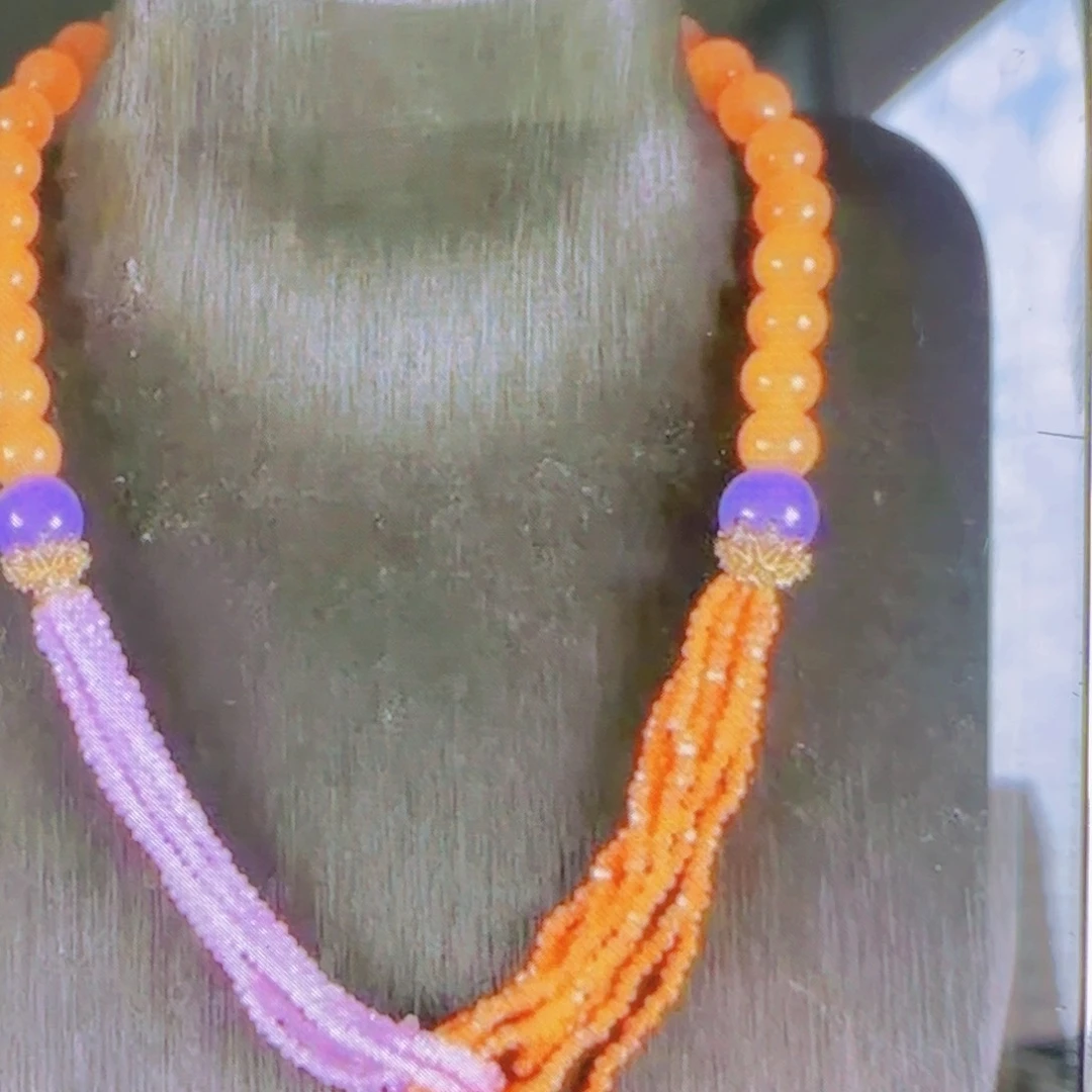 春***天大理石铁合金项链