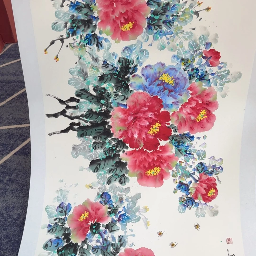 国画国画作品山水花鸟