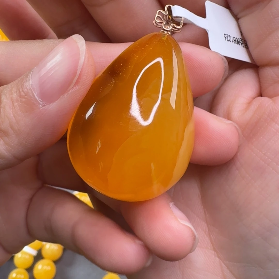 蜜蜡毛衣链未镶嵌