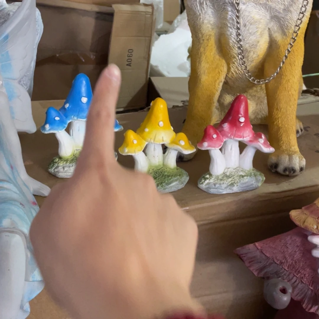 【闪购商品】树脂三只蘑菇摆件