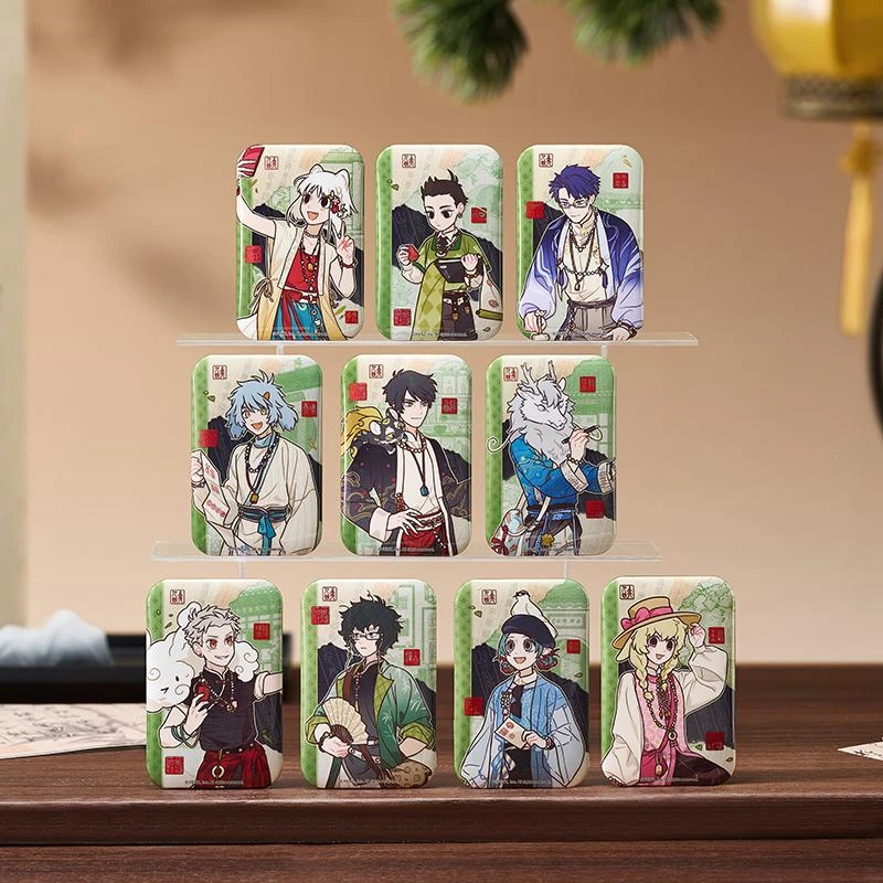 非人哉×西泠印社联名系列【直播帮拆】马口铁徽章周边盲盒