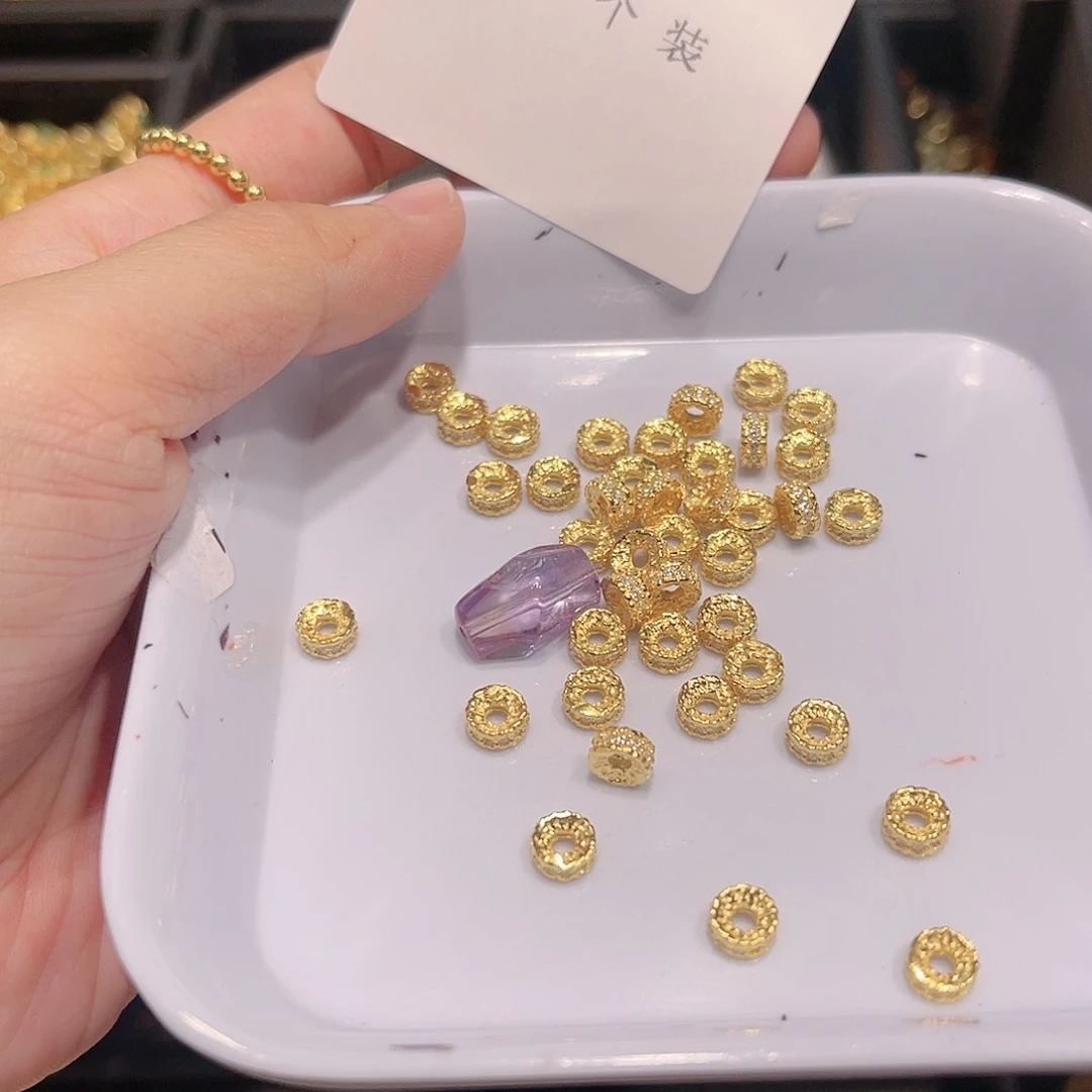 紫晶珠宝半成品银S925镀金镶嵌9