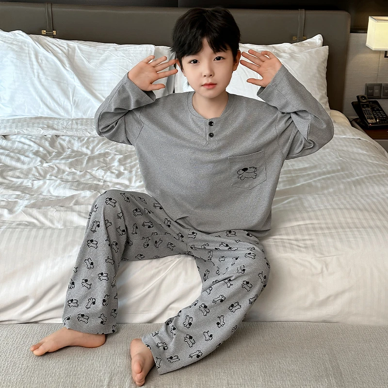 男童家居服秋季2025新款儿童洋气秋装睡衣大童男孩春秋款长袖套装