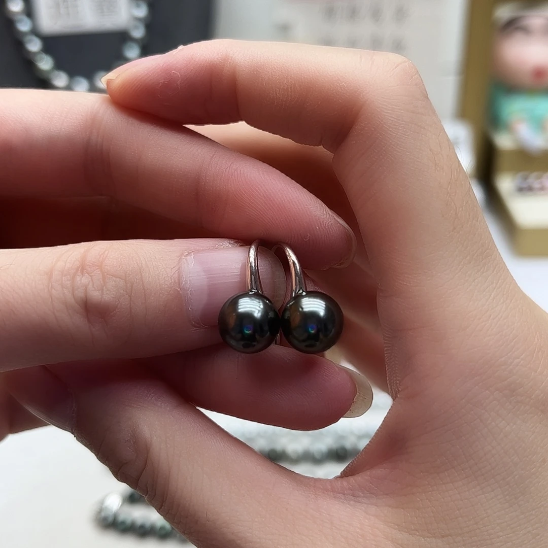 耳饰海水珍珠银S925镶嵌