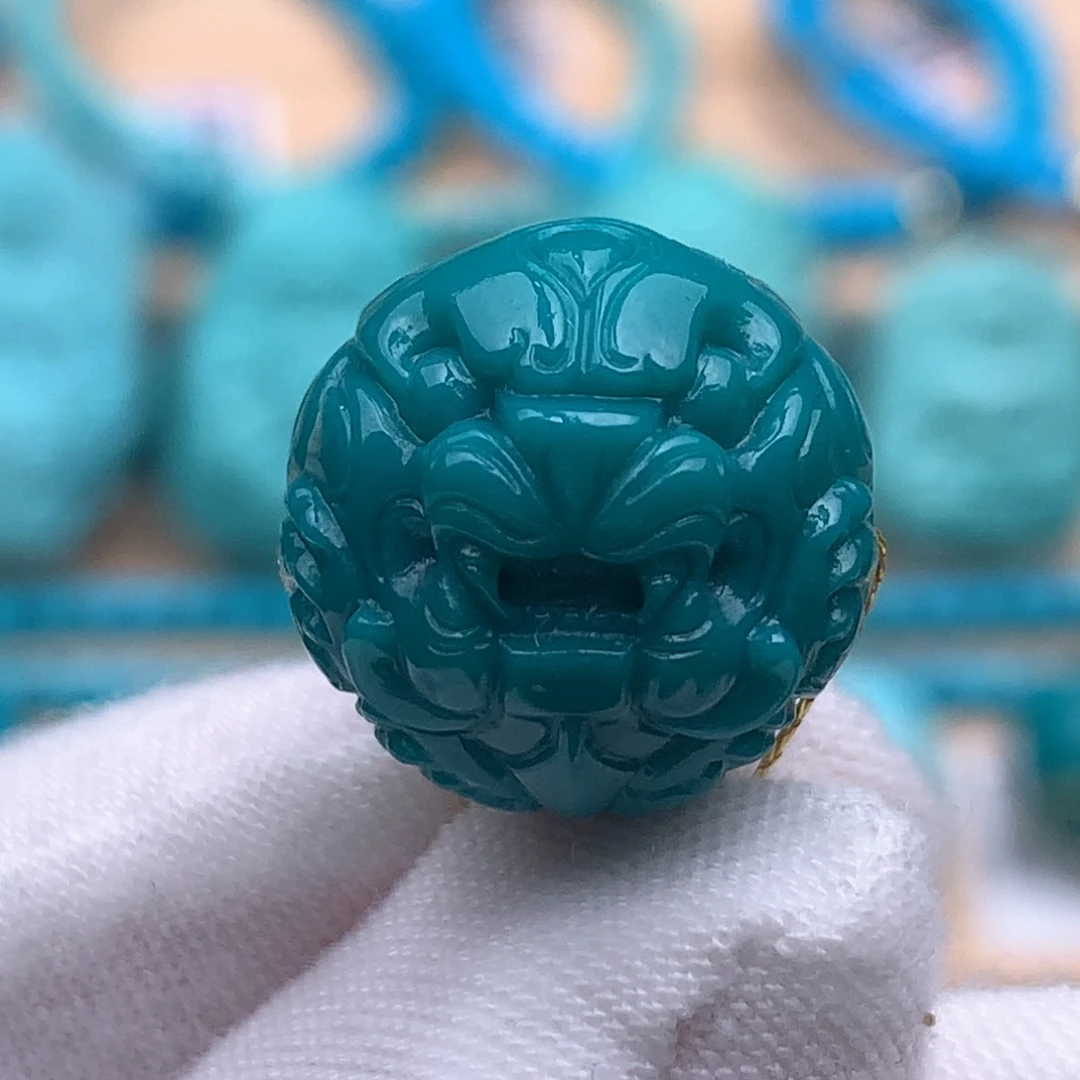 未镶嵌绿松石珠宝奇石15.5mm