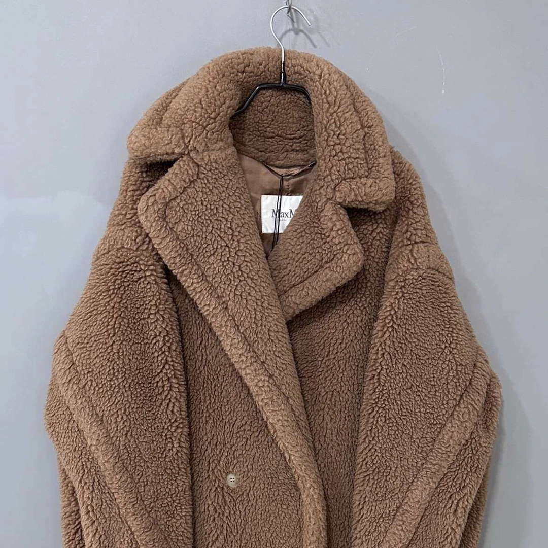 99新 MaxMara 爆款驼色长款泰迪大衣/S码/10159
