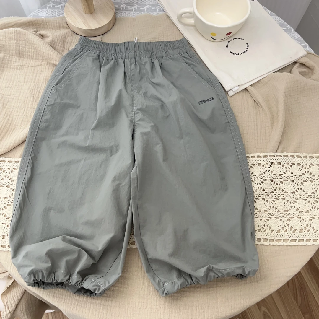 2025薄款微皱速干裤夏季新款中性百搭可束口休闲裤