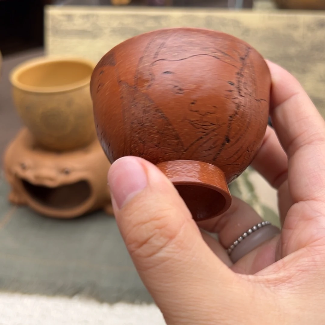 茶杯紫砂满****红紫砂主人杯