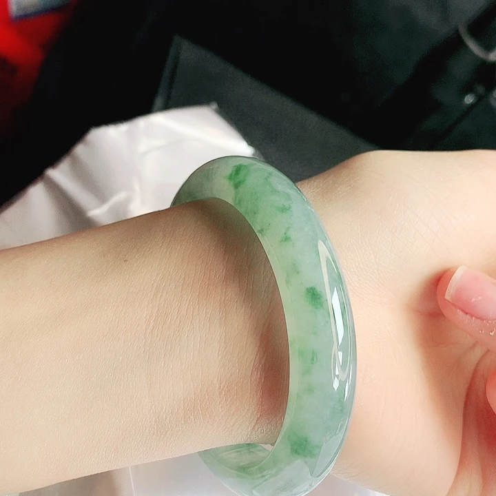 翡翠未镶嵌手镯缅甸天然A货翡翠5号