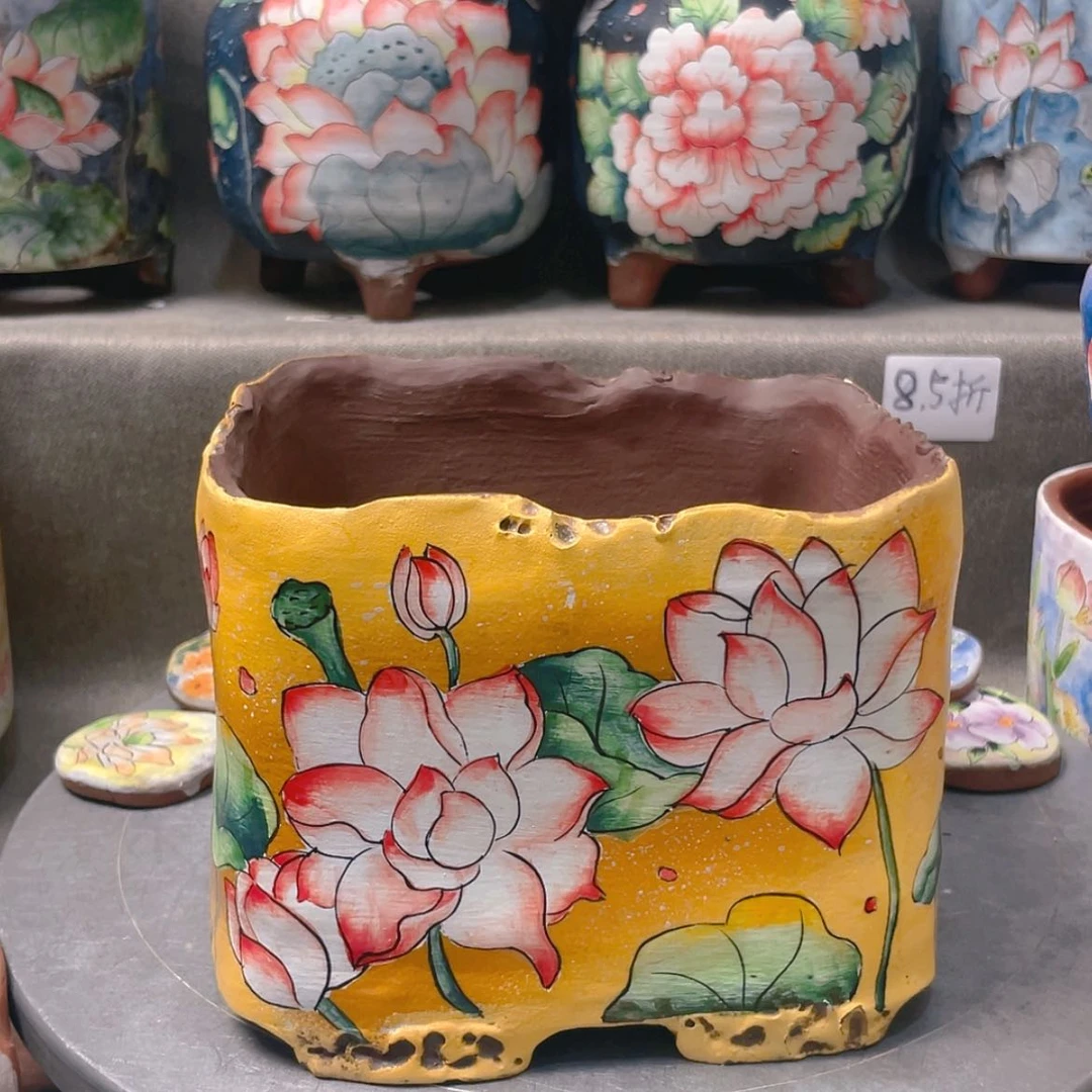 【闪购商品】瓷片山****雨艺术长方花盆