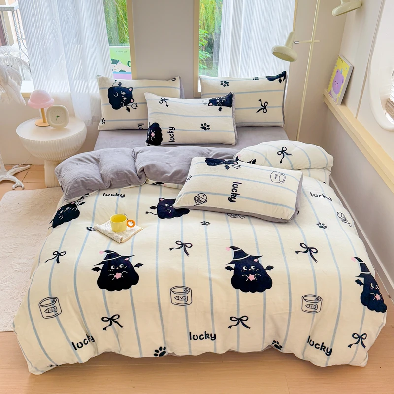 单品被套冬季加厚保暖牛奶绒被套单件被罩单人双人床品双面绒毛绒