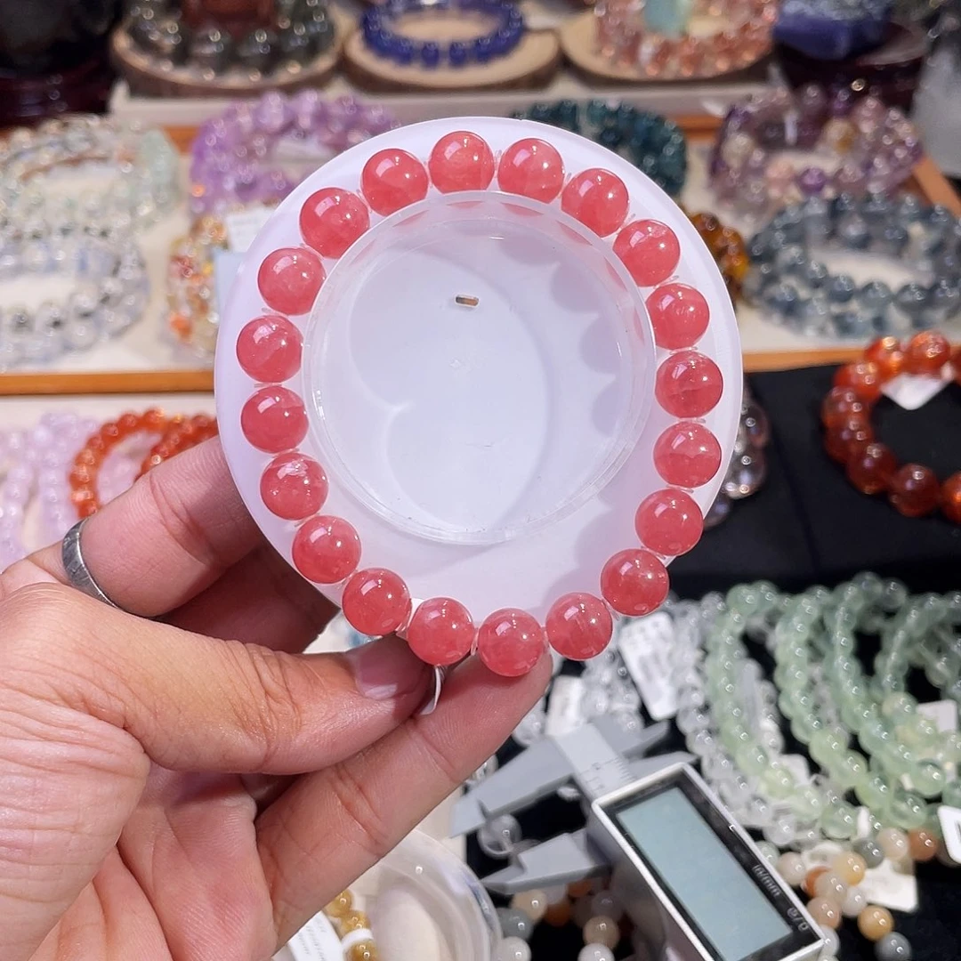 菱锰矿未镶嵌手链精品红纹石10mm