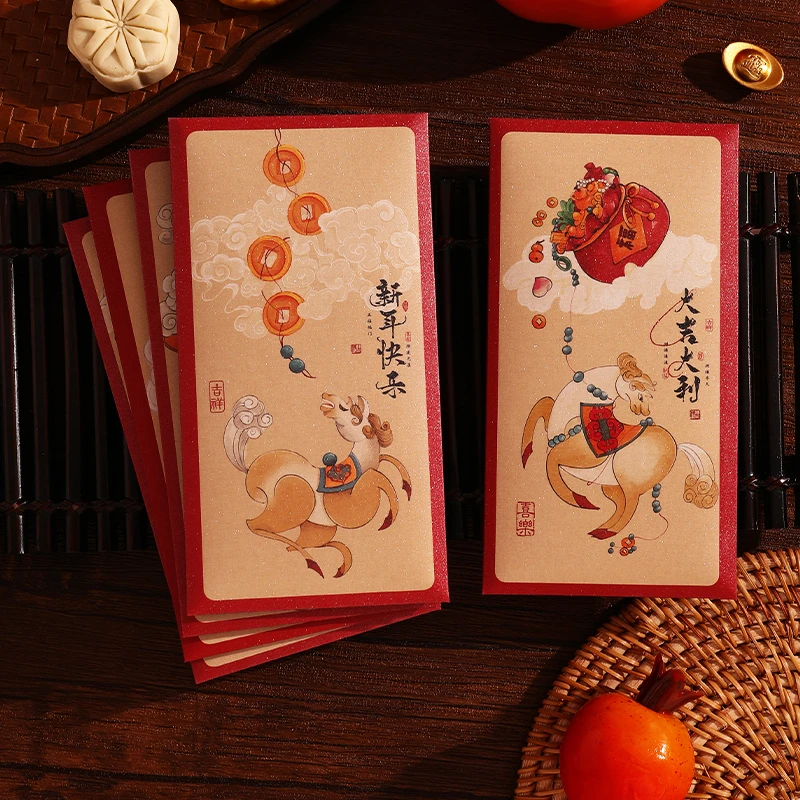 2026年新款马年春节拜年红包国潮创意个性压岁钱新年红包利是封袋