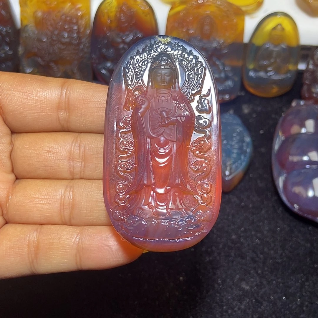 琥珀未镶嵌颈饰缅甸天然琥珀吊坠