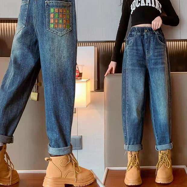 202514中大童春秋牛仔裤