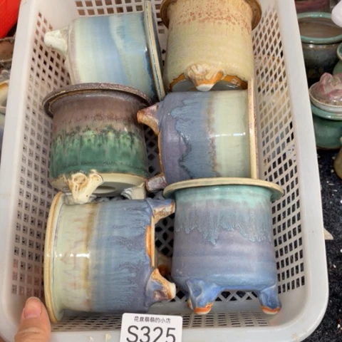 紫砂花盆微瑕325口径7厘米左右