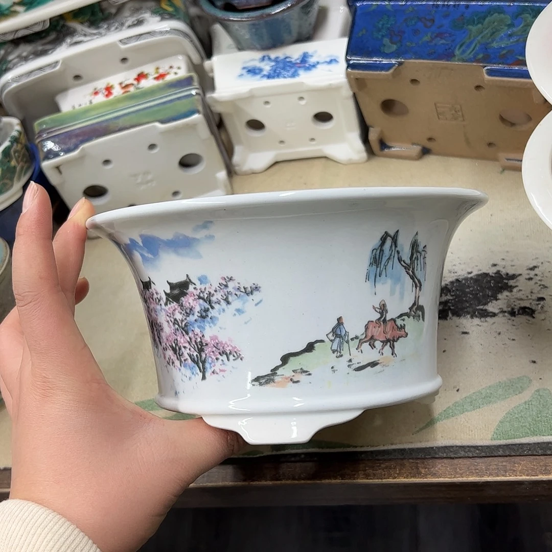 紫砂花盆942号瑕疵19.5/10cm