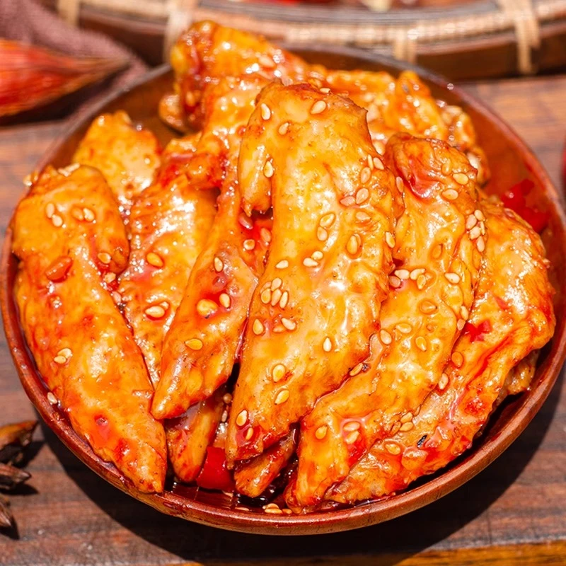 麻辣鸡翅尖100g即食鸡肉休闲零食小吃四川特产香辣鸡翅鸡尖