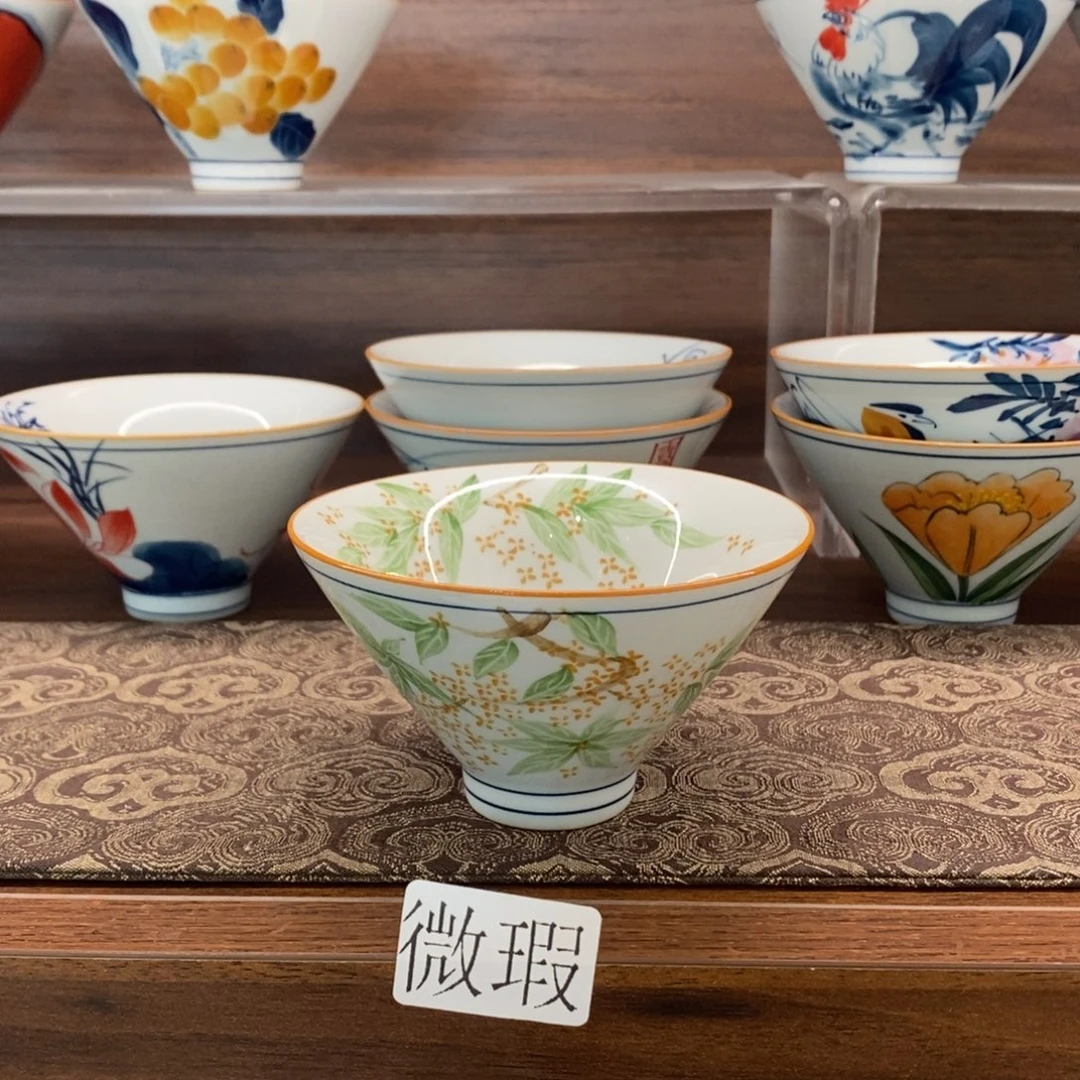 釉下彩老陶泥手工绘制