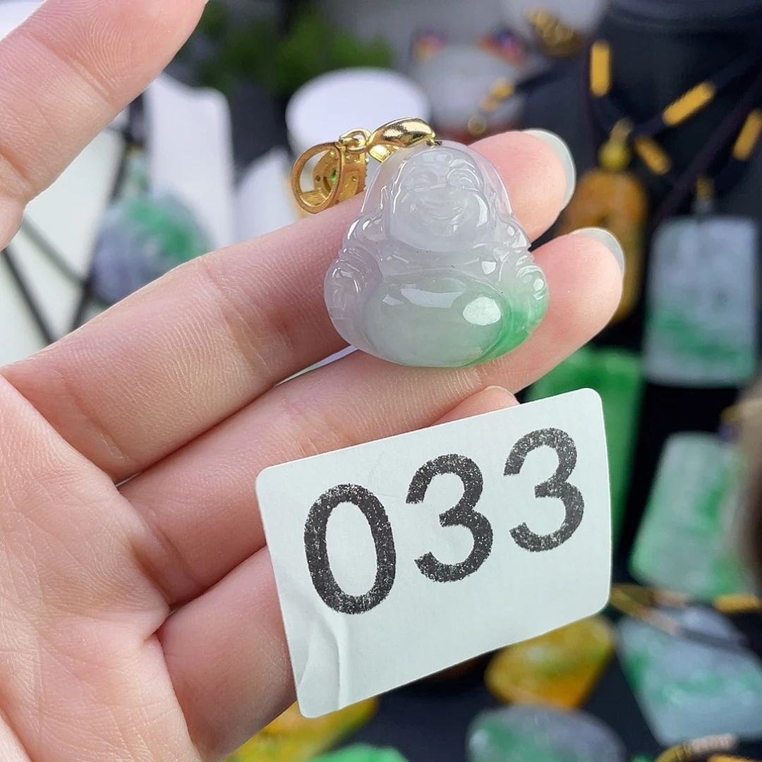 翡翠银S925镀金镶嵌吊坠(赠链)