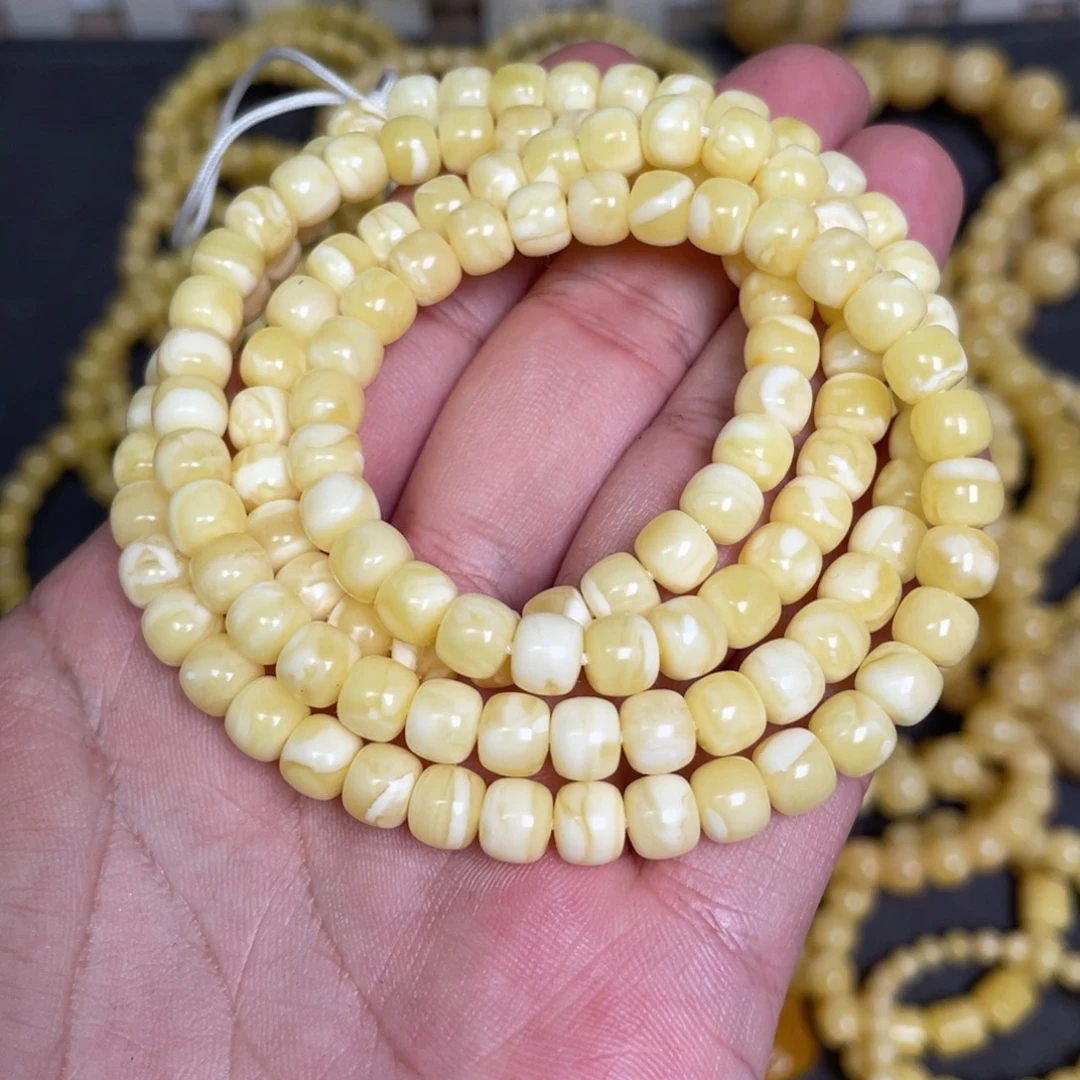 蜜蜡未镶嵌裸石蜜蜡佛珠6.8mm