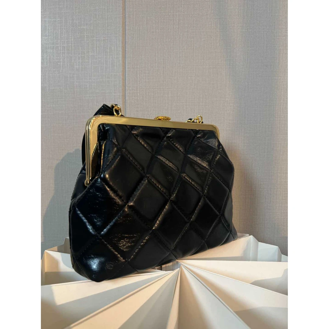 TOLEX2025新款手工时尚百搭蝴蝶女包红黑色20cm