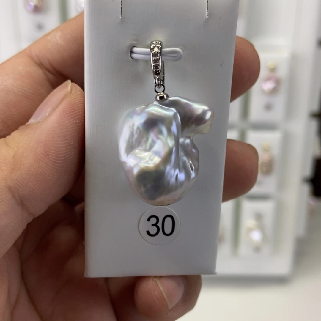 合金淡水珍珠吊坠(不含链)