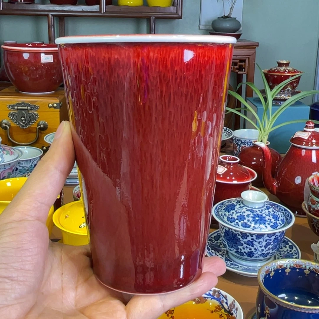 清欢雅玩原矿郎红可乐杯