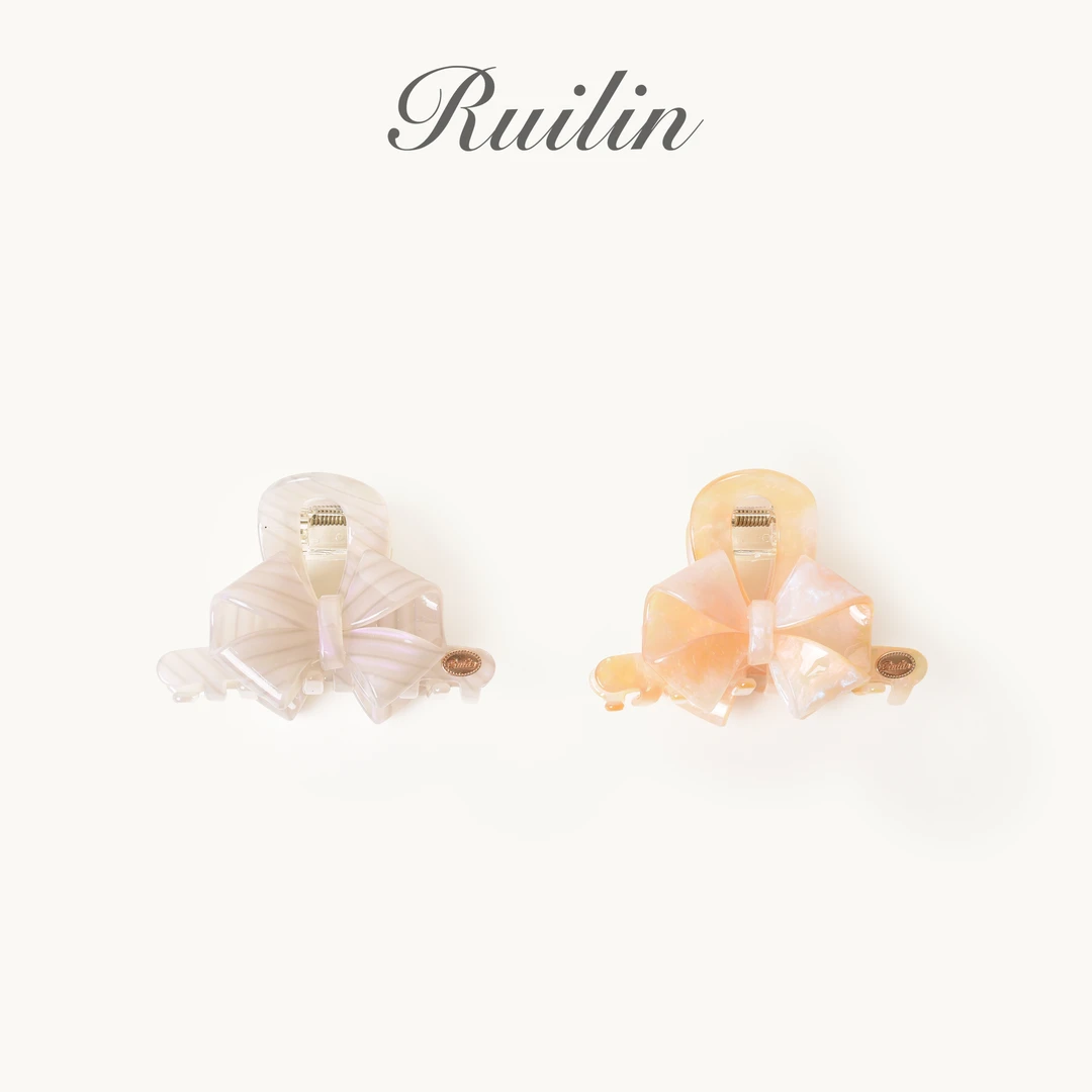 RUILIN【条纹糖果】发夹蝴蝶结可爱甜美
