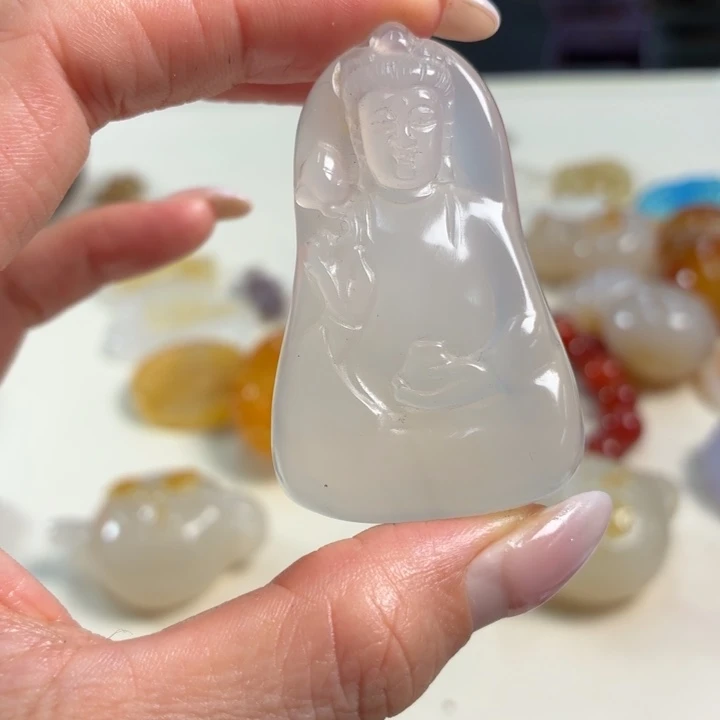 玛瑙/玉髓未镶嵌吊坠(不含链)