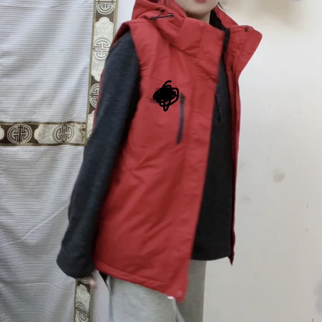 染色马甲秋冬冬季直下摆免烫保暖厚款多口袋防风纯色