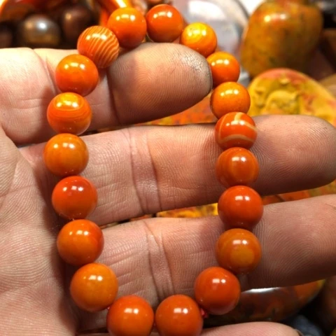 玛瑙/玉髓手链合金寒*