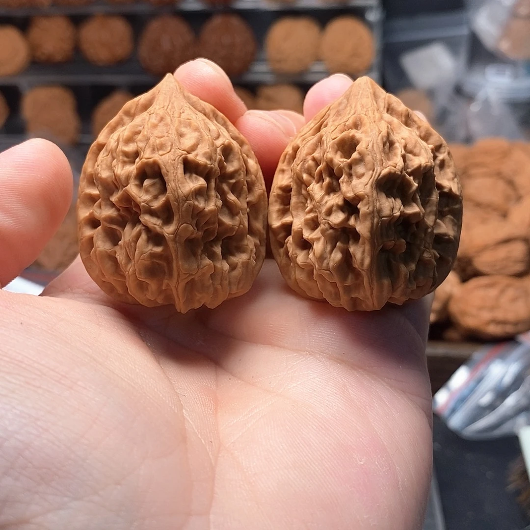 抖***灰1文玩核桃蓟县鸡心36-42