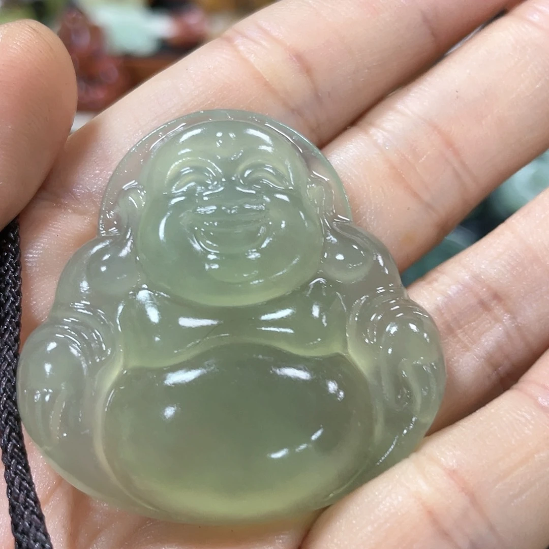 蛇纹石玉颈饰合金