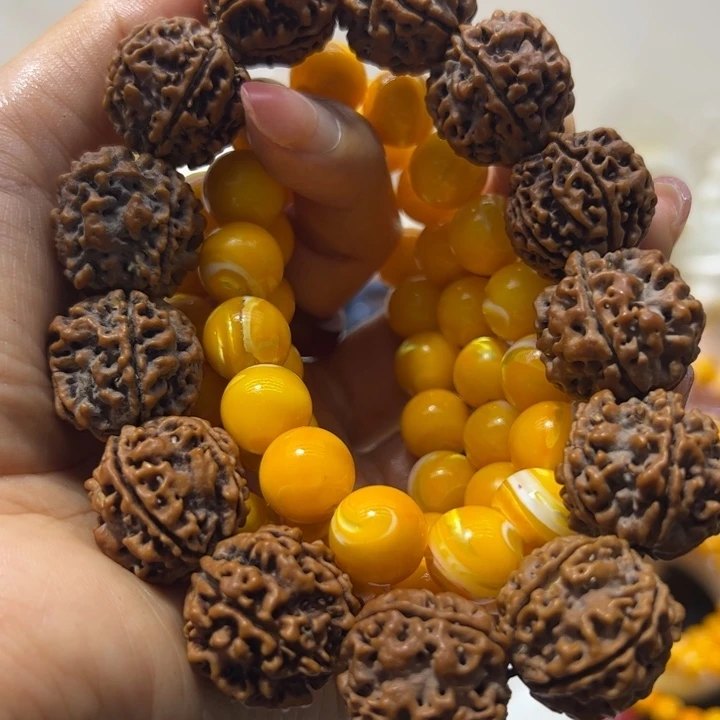 核桃手串/手链1.2金黄大白