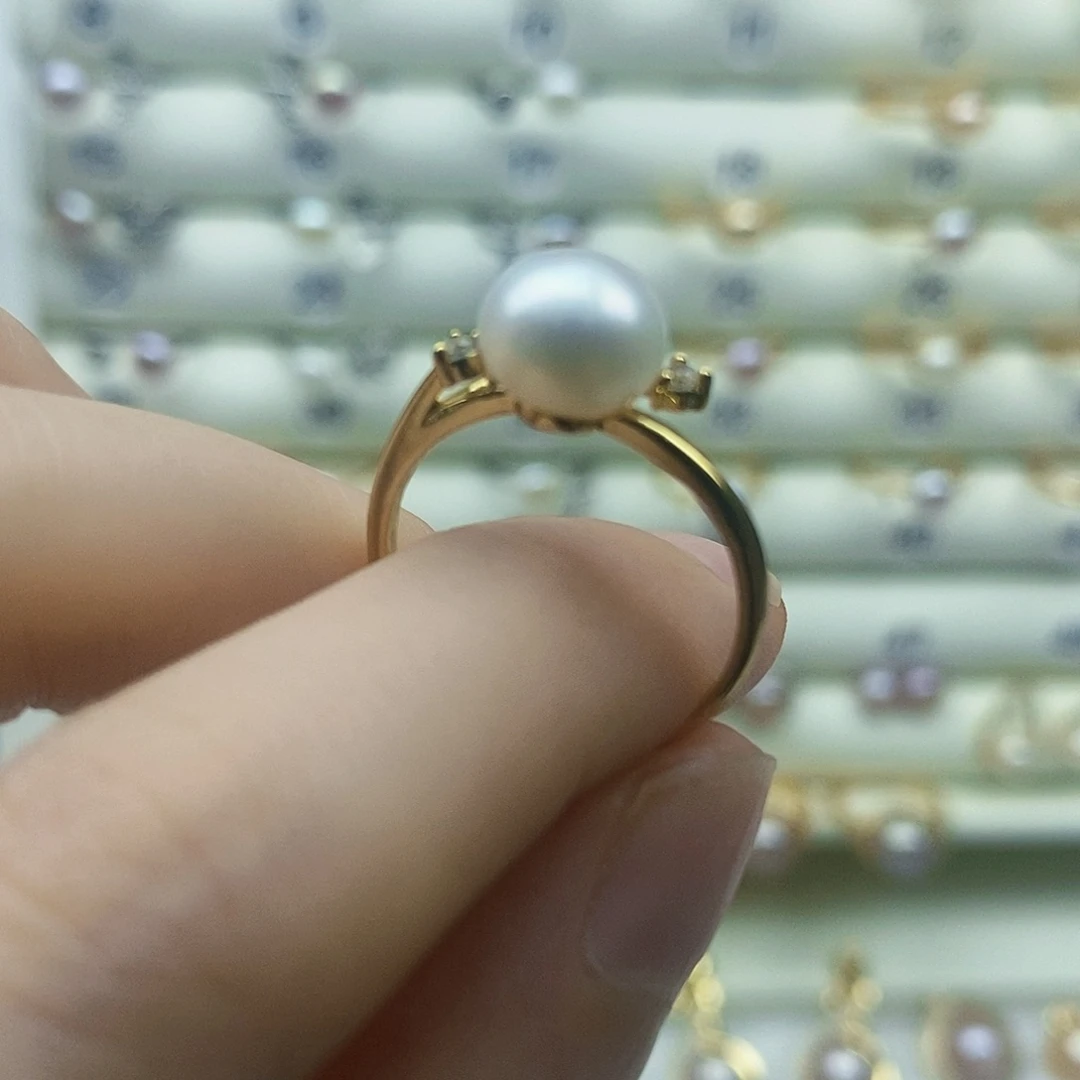 戒指合金淡水珍珠