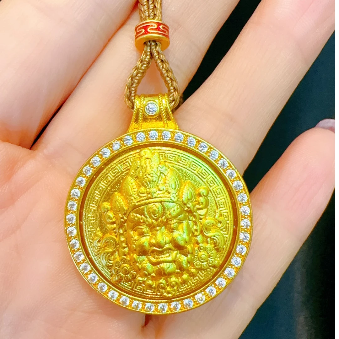 铜合金吊坠 时来运转黄财财挂坠