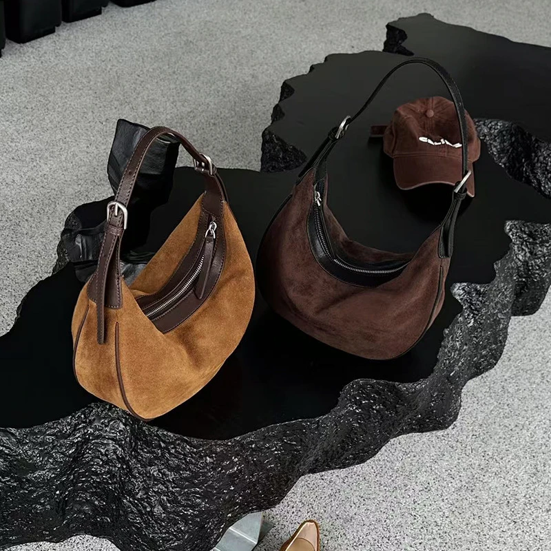 外贸复古气质腋下包2025秋冬新款真皮女包高级质感奢华女士单肩包